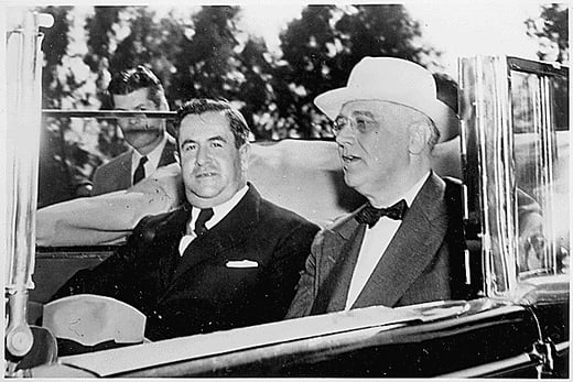 Franklin D. Roosevelt and Mexican President Avila Camacho in Monterrey, Mexico