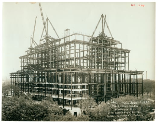 Construction of the National Archives Building