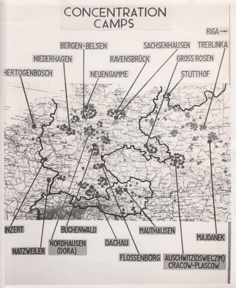 Map of concentration camp locations