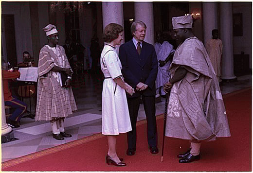 Jimmy Carter with Nigeria President Lt. Gen. Olesugun Obasanjo