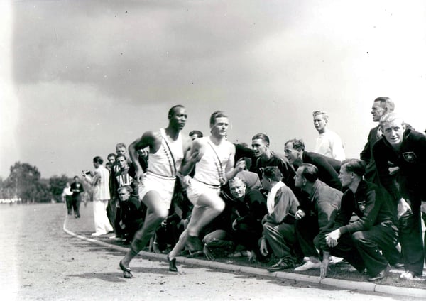 Photograph of Jesse Owens at the 1936 Olympics in Berlin, Germany, National Archives Identifier 14728028 
