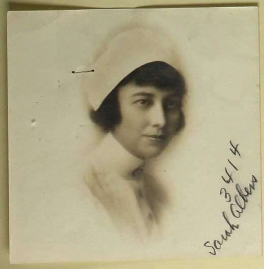 Black and white photograph of Sarah Anderson