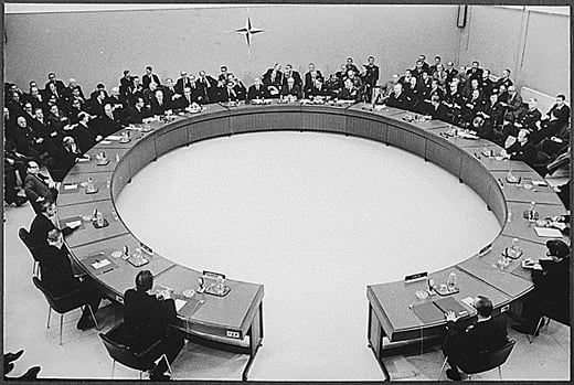 President Nixon addresses the North Atlantic Treaty Organization (NATO)