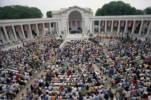  President Ford Delivering Remarks at the Memorial Day Service Held in the Amphitheater at Arlington National Cemetery, Virginia