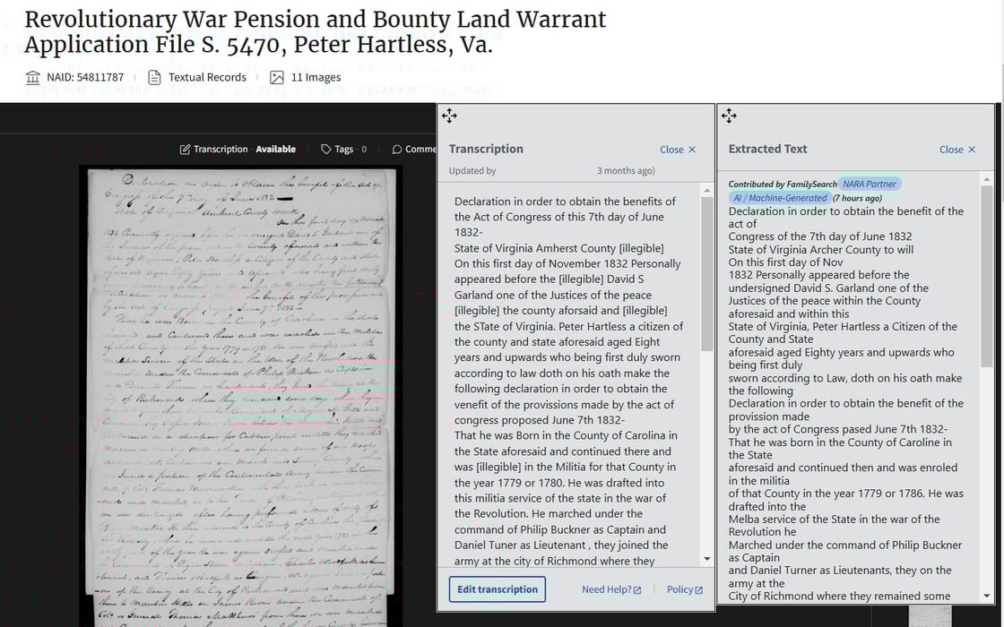 AI text to transcribe