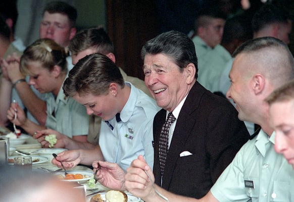 President Ronald Reagan During a Visit to Fort Myer in Arlington, Virginia for Armed Forces Day
