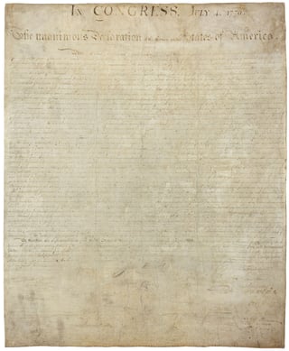 The Declaration of Independence, 7/4/1776 - 8/2/1776