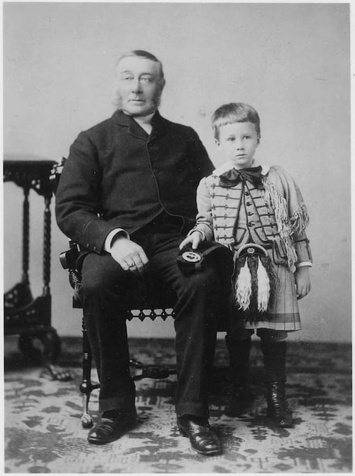 James Roosevelt with young Franklin