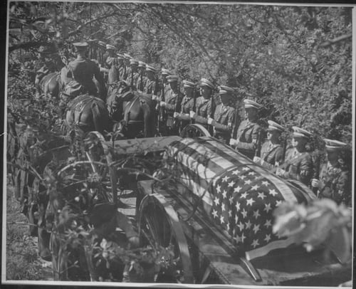 FDR's funeral at Hyde Park, NY