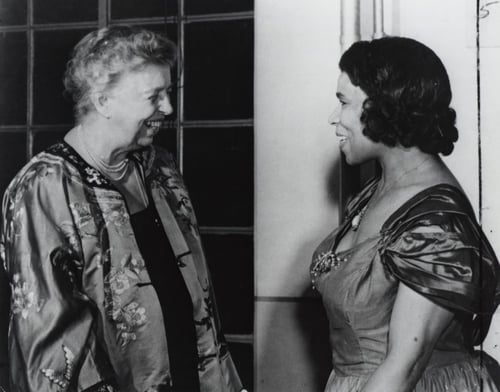 Eleanor Roosevelt with Marian Anderson