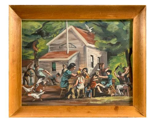 Painting of Country School Children