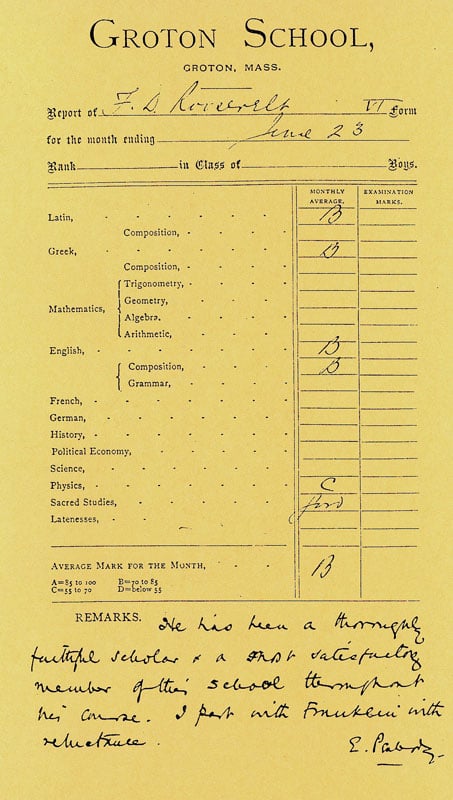 FDR's report card