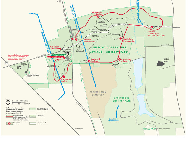 Guilford Courthouse National Military Park Site Map, Project Years 2004-2012