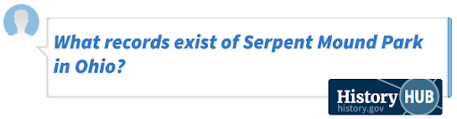 What records exist of Serpent Mound Park in Ohio?