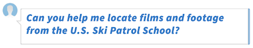 Can you help me locate films and footage from the U.S. Ski Patrol School?