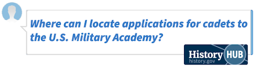 Where can I locate applications for cadets to the U.S. Military Academy?