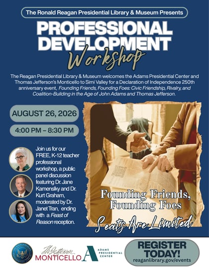 Founding Friends, Founding Foes Professional Development Workshop Flyer