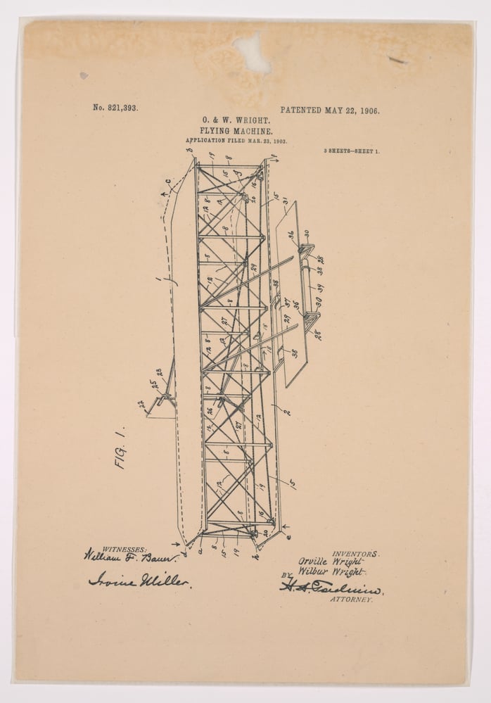 821393 - Flying Machine - Wright Brothers, National Archives Identifier 2524937