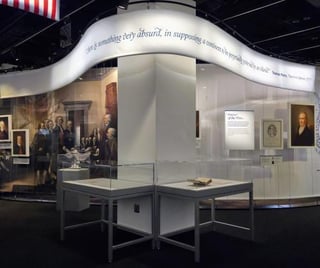 Photograph of the Free and Independent exhibit