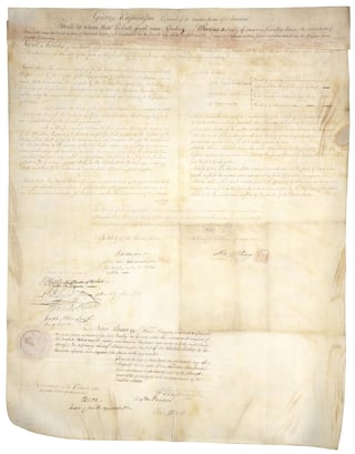 "Peace and Friendship" Treaty with the Creek Nation in New York, 8/7/1790