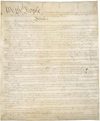 First page of the United States Constitution