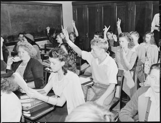 Harry Fain in one of his high school classes, 9/25/1946