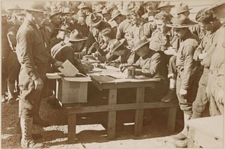 Soldiers Voting at Camp Upton, 11/7/1917