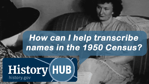 How can I help transcribe names in the 1950 Census?
